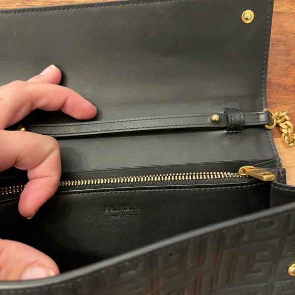 Balmain Black 1945 Wallet On Chain - Picture 9 of 12